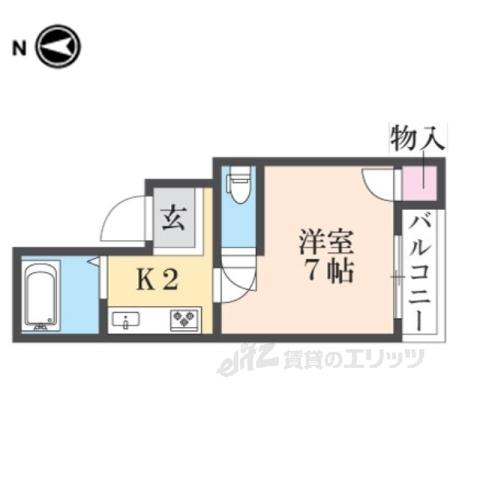 フリーディオ春日町(1K/4階)の間取り写真