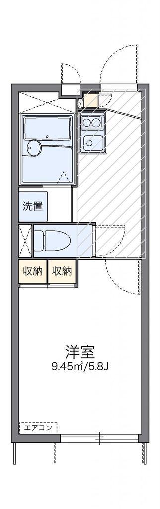レオパレス諏訪 YANAGI(1K/1階)の間取り写真