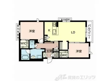 BELCHIC千里山(2LDK/2階)の間取り写真