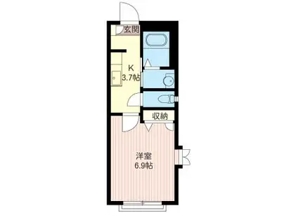 エクセル江古田A(1K/2階)の間取り写真