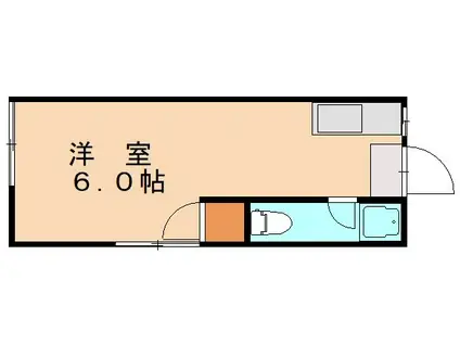 ブラウンハイツ(1K/2階)の間取り写真