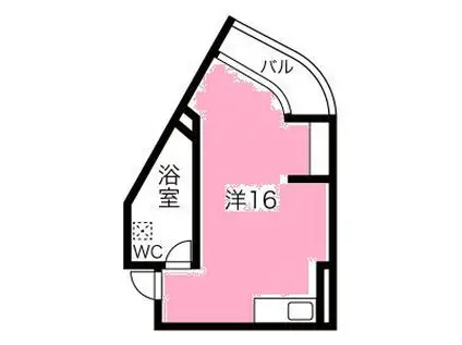 BAUWERK(ワンルーム/5階)の間取り写真