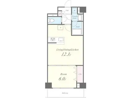 エスティム南六郷(1LDK/1階)の間取り写真