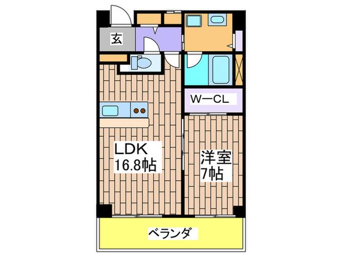 BRAVI南堀江(1LDK/12階)の間取り写真