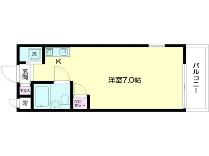 日神パレス竹の塚(ワンルーム/1階)の間取り写真