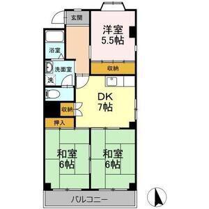 エスプラナード(3DK/1階)の間取り写真