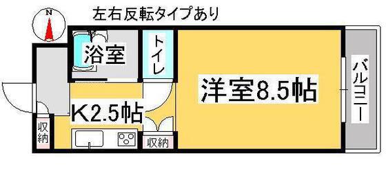 厚生シティハイツ(1K/3階)の間取り写真