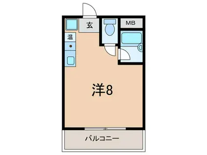 パークサイド六甲(ワンルーム/3階)の間取り写真