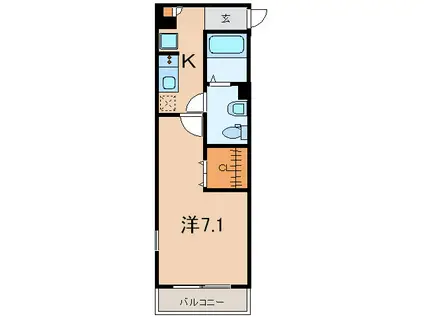 リブリ・本千葉(1K/3階)の間取り写真