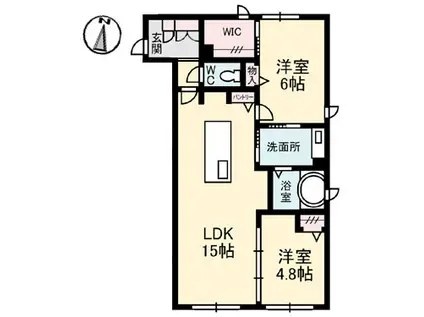 ファンコート東青崎(2LDK/1階)の間取り写真