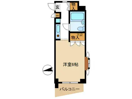 シャンプル亀戸(ワンルーム/7階)の間取り写真