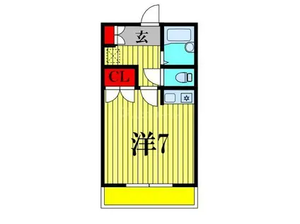 サンライズ塚田(ワンルーム/2階)の間取り写真