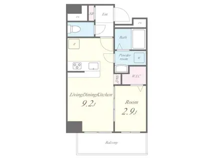 MAHORA天神(1LDK/3階)の間取り写真