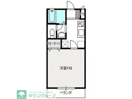 ＪＲ信越本線 群馬八幡駅 徒歩90分 2階建 築25年(1K/2階)の間取り写真