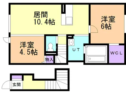 CASA31区(2LDK/2階)の間取り写真