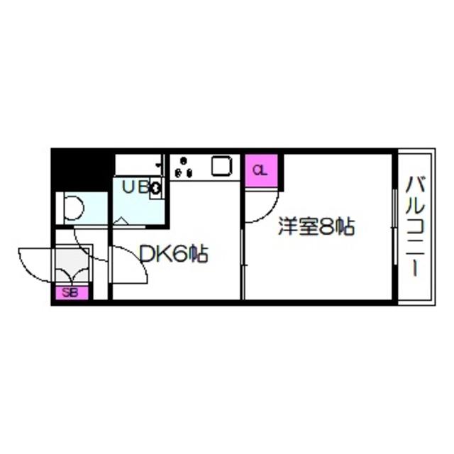 雅叙園ハイツ(1DK/10階)の間取り写真