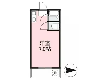 シルクハイム中央町(ワンルーム/3階)の間取り写真