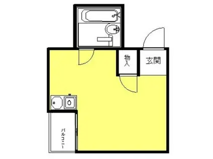 正和ハイツ(ワンルーム/2階)の間取り写真