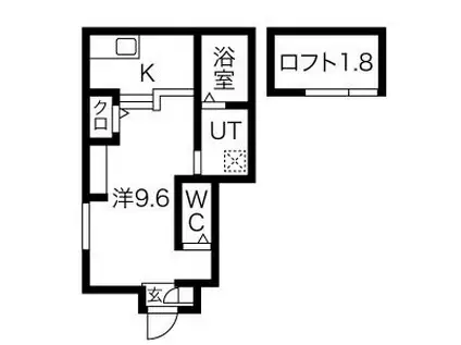 あんしん 阿保08-1048(1K/1階)の間取り写真