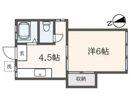 東泉1寮(1DK/2階)の間取り写真