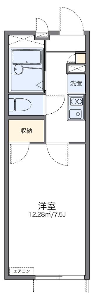 レオパレスプラスパ寿(1K/1階)の間取り写真