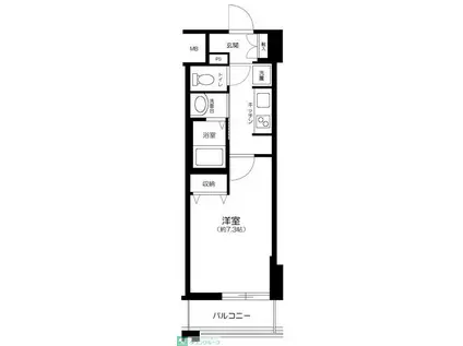 RISING PLACE KAMEIDO(1K/16階)の間取り写真