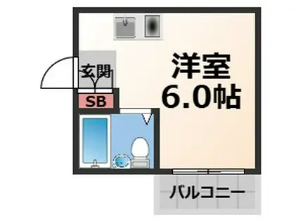 サニーマンション(ワンルーム/3階)の間取り写真