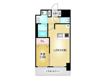 プレサンス千種駅前レガート(1LDK/14階)の間取り写真