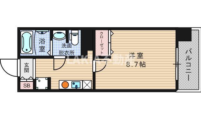 アーバンコンフォート堀江(1K/10階)の間取り写真