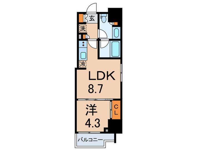 クレストコート大塚II(1LDK/8階)の間取り写真