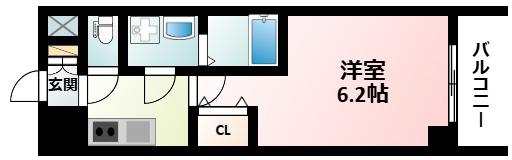 S-RESIDENCE新大阪ウエスト(1K/11階)の間取り写真