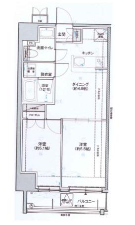 レオーネ南千住III(2DK/7階)の間取り写真