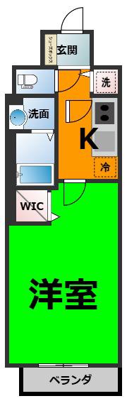 CREST TAPP名古屋山王(1K/14階)の間取り写真