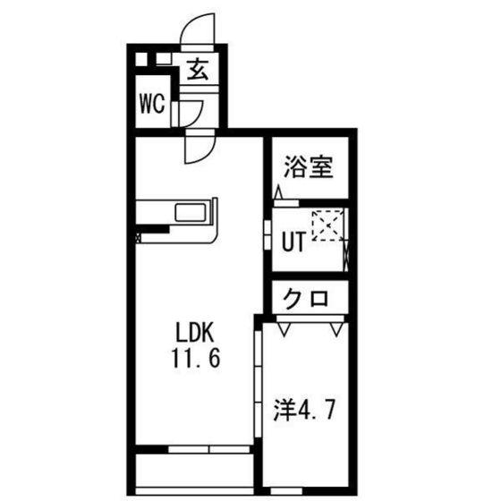 RETRO BASE(1LDK/1階)の間取り写真