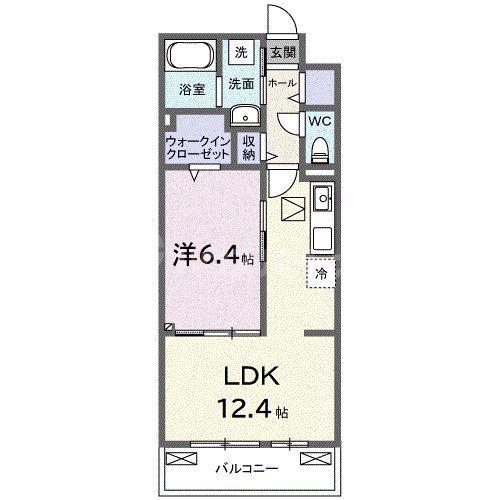 ブランノワレ(1LDK/2階)の間取り写真