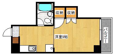 第8ファニー幸(ワンルーム/2階)の間取り写真