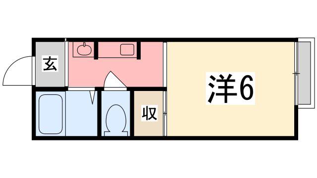 JONANハイツ(1K/1階)の間取り写真