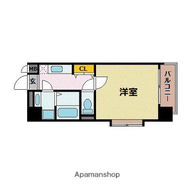 スカイコート博多駅前第2(1K/3階)の間取り写真