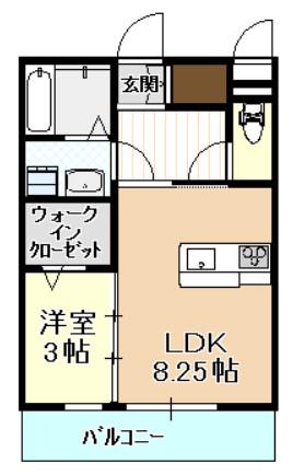 アンクレール(1LDK/3階)の間取り写真