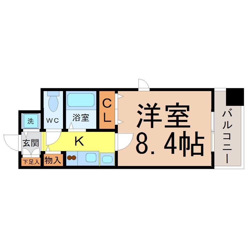 プレサンス泉セントマーク(1K/3階)の間取り写真