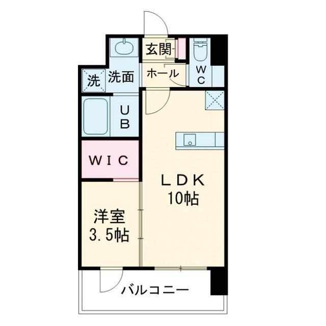 ALIVIS三国本町(1LDK/4階)の間取り写真