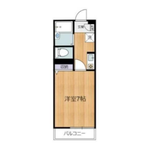 ブランメゾン日野(1K/1階)の間取り写真