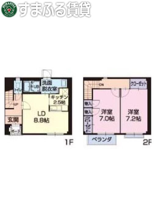 アムールガーデン(2LDK/1階)の間取り写真