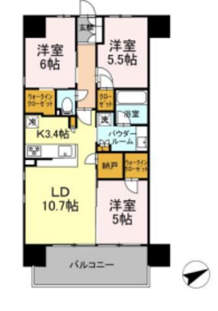 プレミスト新小岩ルネ(3LDK/10階)の間取り写真