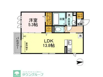 ソフィアIII読売ランド(1LDK/1階)の間取り写真
