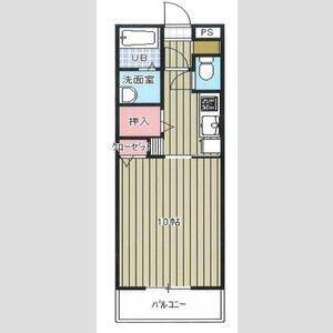 タイハイツ南出(1K/3階)の間取り写真