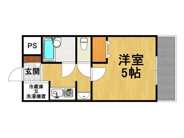 ステラハウス4-500(1K/2階)の間取り写真