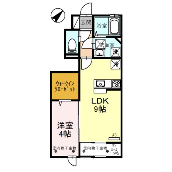 D-ROOMエンゼル(1LDK/1階)の間取り写真