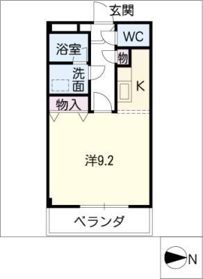 クリエートパレスIII(1K/2階)の間取り写真