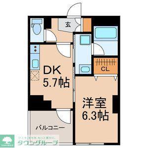 マイホーム幕張(1DK/4階)の間取り写真